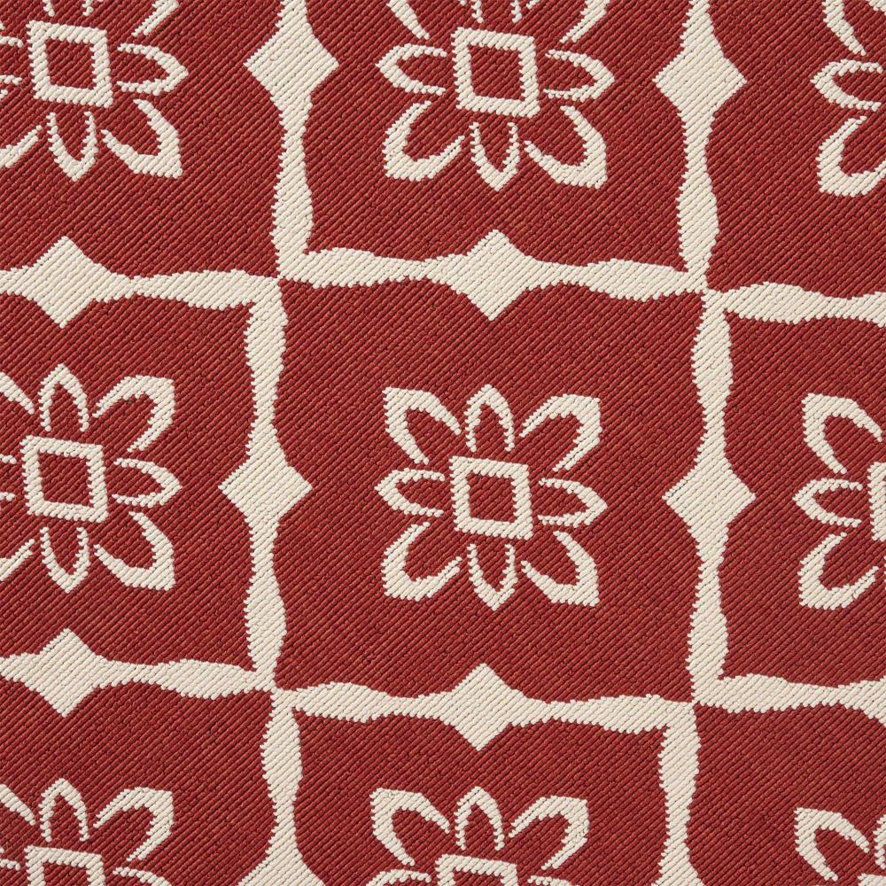 Dian Area Rug, 5 x 7, Power Loom Ivory Red Floral Details, Indoor Outdoor -BM321310