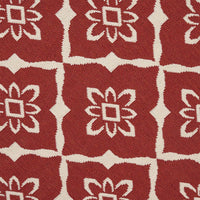 Dian Area Rug, 5 x 7, Power Loom Ivory Red Floral Details, Indoor Outdoor -BM321310