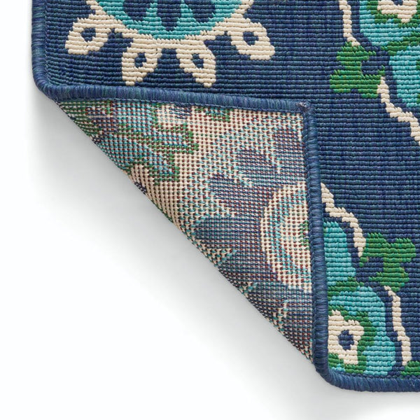 Dian Area Rug, 5 x 7, Power Loom, Navy Blue Floral Details, Indoor Outdoor -BM321311