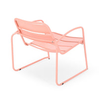 Gigi Outdoor Accent Chair Set of 2, Powder Coated Iron in Peach Finish -BM321325