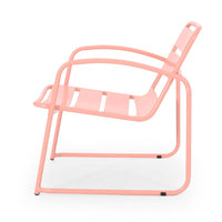 Gigi Outdoor Accent Chair Set of 2, Powder Coated Iron in Peach Finish -BM321325
