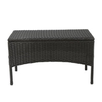 Orry 4pc Outdoor Table Set, 1 Loveseat, 2 Accent Chairs, Tan, Brown Rattan -BM321326