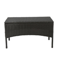 Orry 4pc Outdoor Table Set, 1 Loveseat, 2 Accent Chairs, Tan, Brown Rattan -BM321326