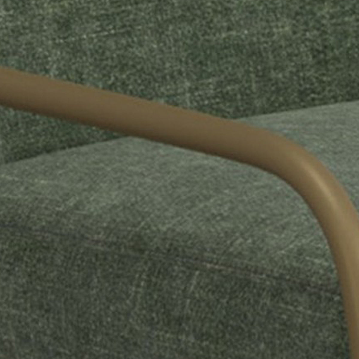 Suze Counter Height Chair, Arch Back, Gold Iron, Olive Green Polyester  -BM321484