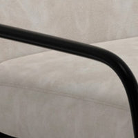 Suze Counter Height Chair, Black Iron Legs, Snow Gray Performance Fabric -BM321488