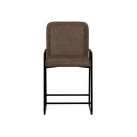 Suze Counter Height Chair, Black Iron, Hickory Brown Performance Fabric -BM321489