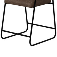 Suze Counter Height Chair, Black Iron, Hickory Brown Performance Fabric -BM321489