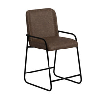 Suze Counter Height Chair, Black Iron, Hickory Brown Performance Fabric -BM321489