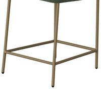 Iffa Counter Height Chair, Open Back, Gold Iron, Olive Green Polyester  -BM321496