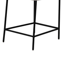 Iffa Counter Height Chair, Open Black Iron, Snow Gray Performance Fabric -BM321498