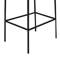 Iffa Counter Height Chair, Open Back, Black Iron Frame, Black Polyester -BM321499
