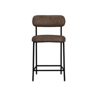 Iffa Counter Height Chair, Black Iron, Hickory Brown Performance Fabric -BM321500