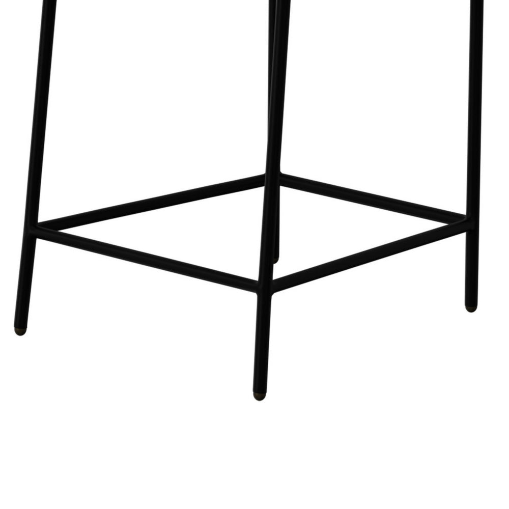 Iffa Counter Height Chair, Black Iron, Hickory Brown Performance Fabric -BM321500