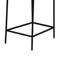 Iffa Barstool Chair, Open Black Iron Frame, Snow Gray Performance Fabric -BM321503