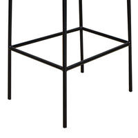 Iffa Barstool Chair, Open Back, Black Iron and Rich Anti Stain Polyester -BM321504