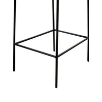 Iffa Barstool Chair, Black Iron Frame, Hickory Brown Performance Fabric  -BM321505