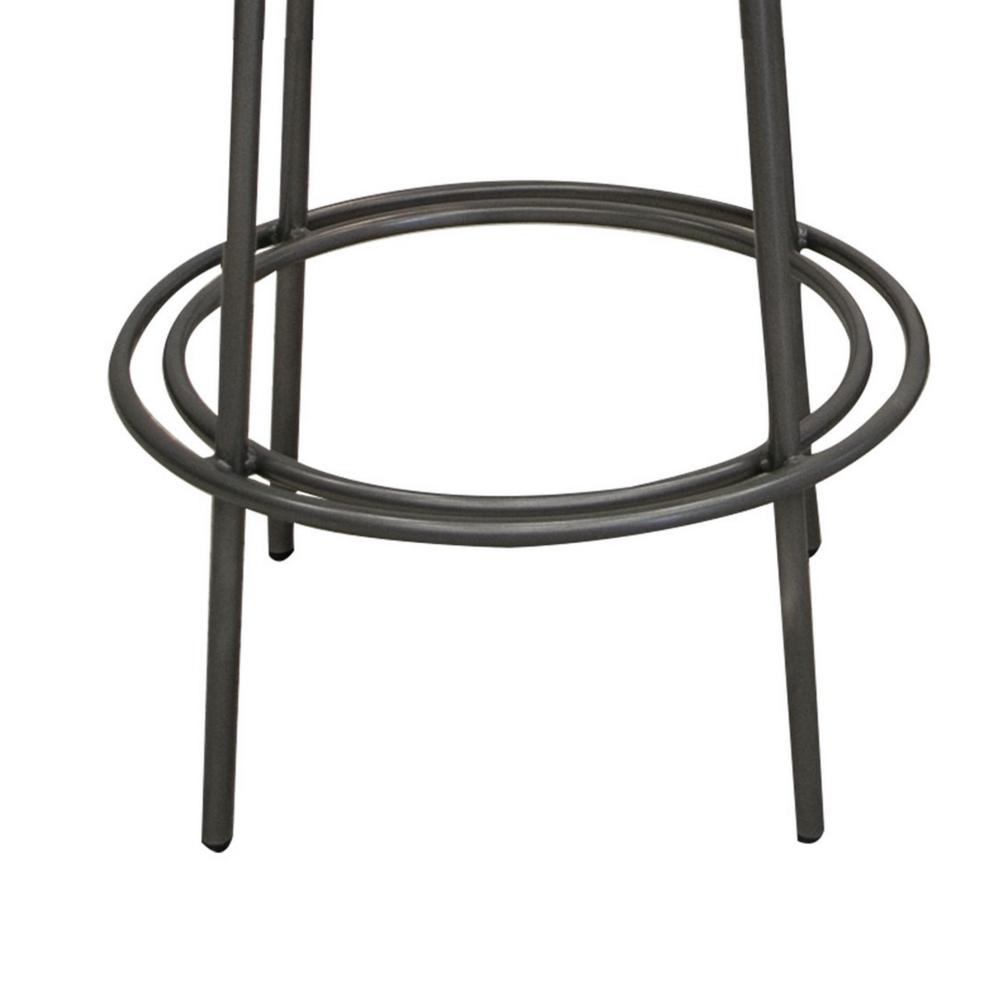 Tomy Counter Height Stool, Blacksmith Metal Frame, Rich Black Polyester -BM321507