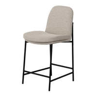 Reeve Counter Height Chair, Black Iron, Water-Resistant Beige Polyester -BM321510
