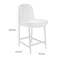 Reeve Counter Height Chair, Black Iron, Water-Resistant Beige Polyester -BM321510