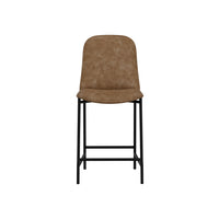 Reeve Counter Height Chair, Water-Resistant Cognac Brown Faux Leather -BM321511