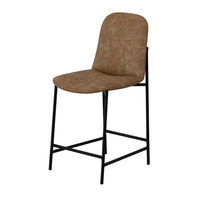 Reeve Counter Height Chair, Water-Resistant Cognac Brown Faux Leather -BM321511