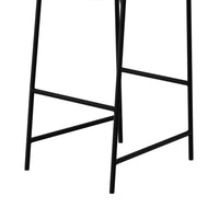 Revee Barstool Chair, Black Iron Frame, Water-Resistant Beige Polyester -BM321512