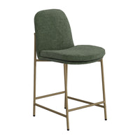 Revee Counter Height Chair, Iron, Water-Resistant Olive Green Polyester -BM321514