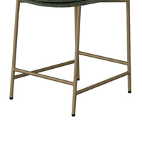 Revee Counter Height Chair, Iron, Water-Resistant Olive Green Polyester -BM321514