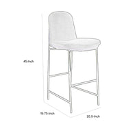Revee Barstool Chair, Black Iron, Water-Resistant Olive Green Polyester -BM321515