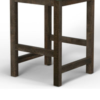 Lamy Barstool Chair, Curved Arms, Solid Pine Wood, Olive Green Polyester -BM321519