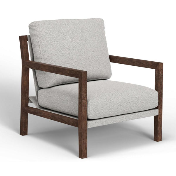 Tery Accent Chair, Lumbar Pillow, Transitional Pine Wood, Ivory Polyester