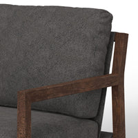 Tery Accent Chair, Lumbar Pillow, Transitional Solid Wood, Brown Polyester -BM321524