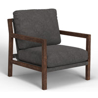 Tery Accent Chair, Lumbar Pillow, Transitional Solid Wood, Brown Polyester -BM321524