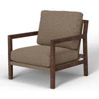 Tery Accent Chair, Lumbar Pillow, Transitional Pine Wood, Brown Polyester -BM321526