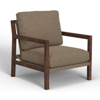 Tery Accent Chair, Lumbar Pillow, Transitional Pine Wood, Brown Polyester