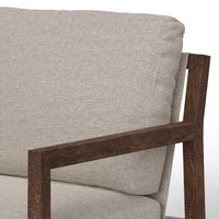 Tery Accent Chair, Lumbar Pillow, Transitional Pine Wood, Beige Polyester -BM321527