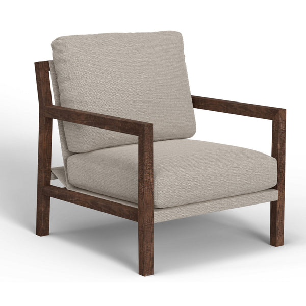 Tery Accent Chair, Lumbar Pillow, Transitional Pine Wood, Beige Polyester -BM321527