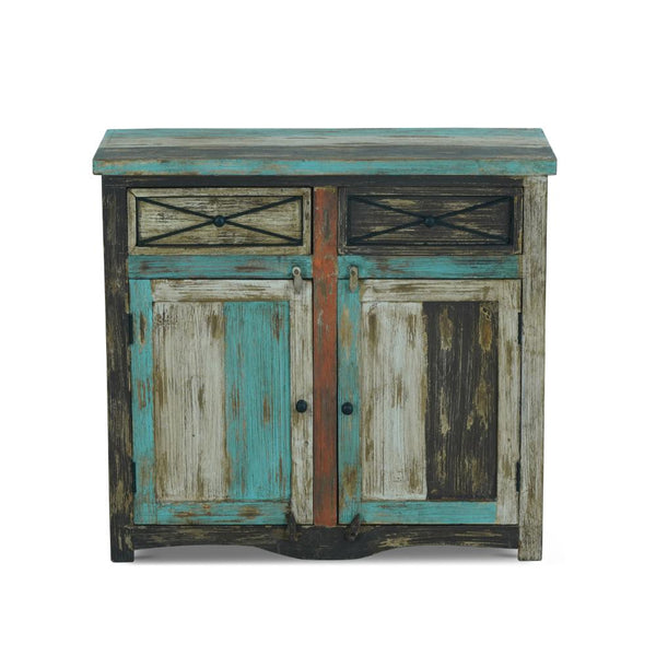 Ryna Sideboard Cabinet, 2 Drawers, 2 Doors, Boatwood Style Brown Mango Wood -BM321599