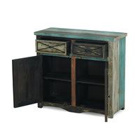 Ryna Sideboard Cabinet, 2 Drawers, 2 Doors, Boatwood Style Brown Mango Wood -BM321599