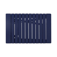 Kyre Outdoor Side Table, Foldable Slatted 23 Inch, Navy Blue Acacia Wood -BM321695