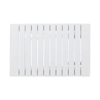 Kyre Outdoor Side Table, Foldable Slatted 23 Inch, White Acacia Wood -BM321697