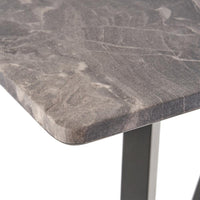 Bar Height Table, Laminate Paladina Marble Top, 42 Inch, Rubberwood, Black -BM321709