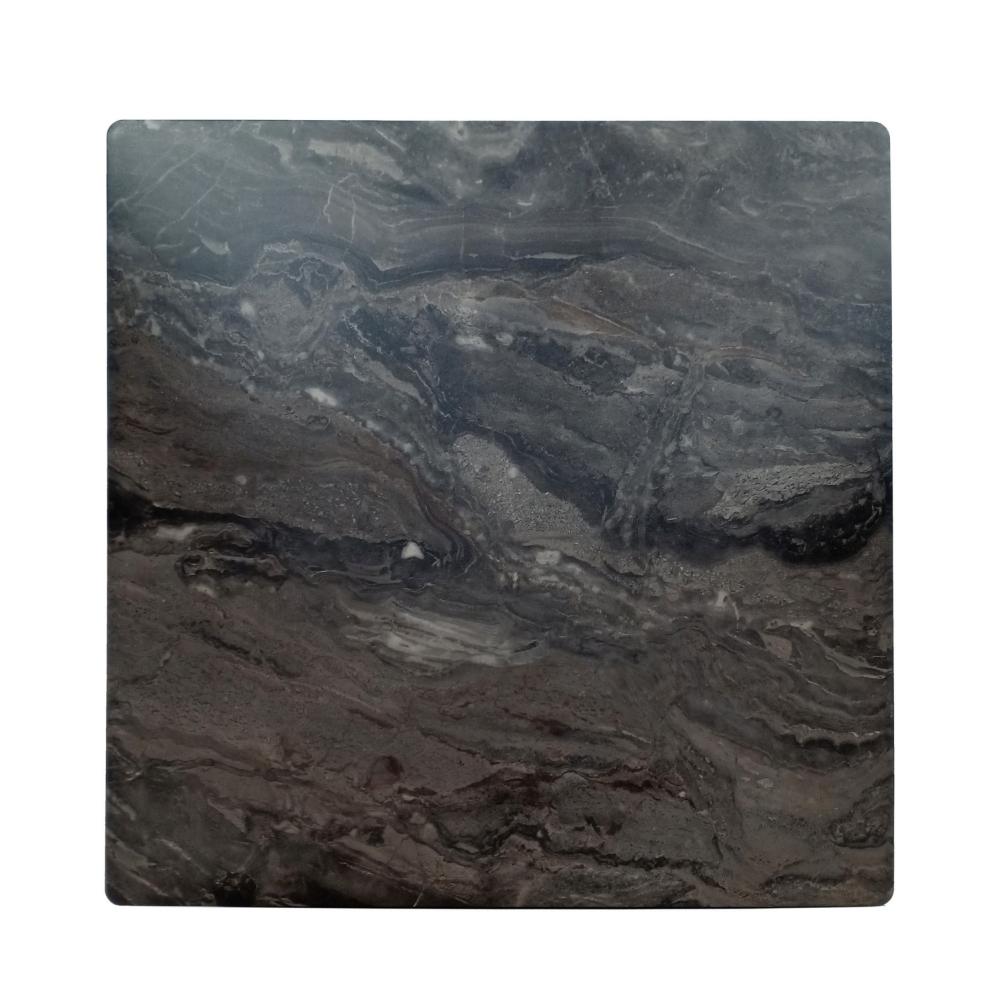 Bar Height Table, Laminate Paladina Marble Top, 42 Inch, Rubberwood, Black -BM321709