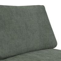 Sama Modular Armless Chair, Back Pillow, Solid Wood, Dark Olive Green -BM323286