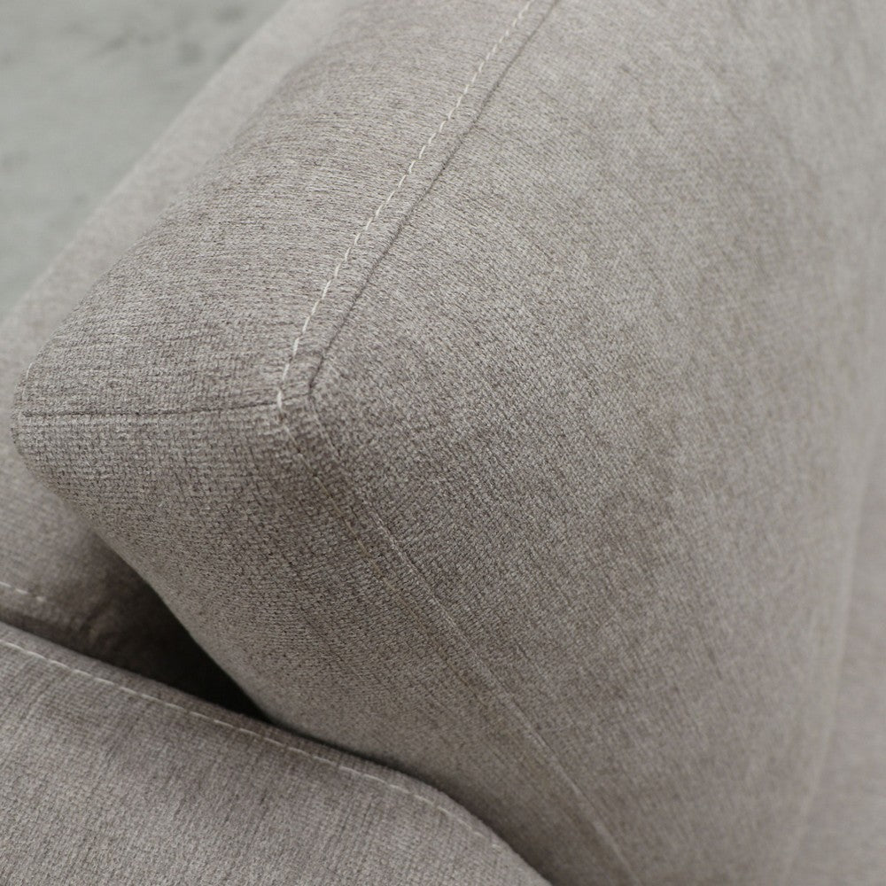 Sama Modular Armless Chair, Accent Throw Pillow, Solid Wood, Almond Gray -BM323287