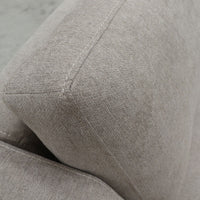 Sama Modular Armless Chair, Accent Throw Pillow, Solid Wood, Almond Gray -BM323287