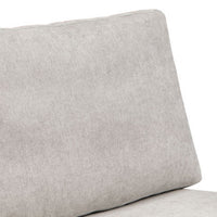 Sama Modular Armless Chair, Accent Throw Pillow, Solid Wood, Light Beige -BM323288