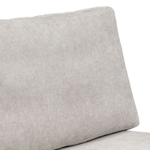 Sama Modular Armless Chair, Accent Throw Pillow, Solid Wood, Light Beige -BM323288