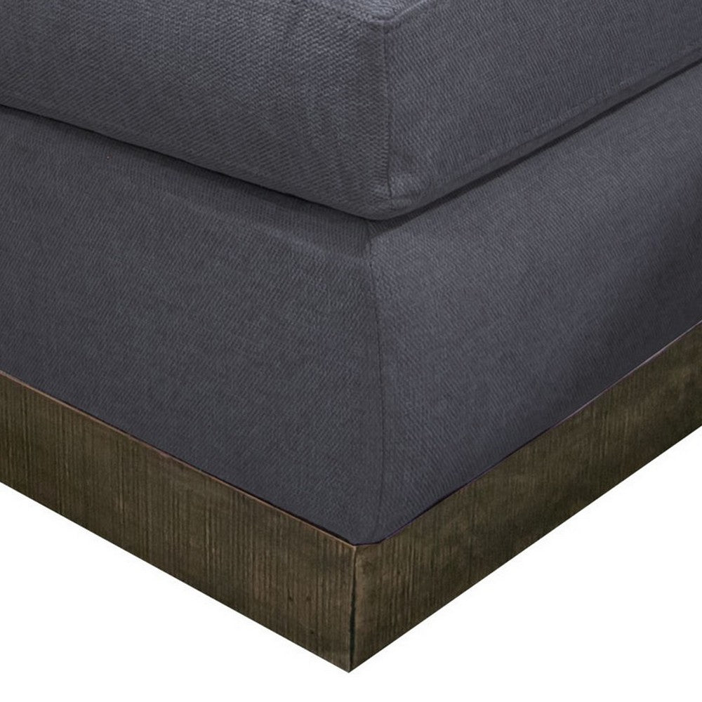 Jeni Modular Armless Chair, 2 Accent Pillows, Solid Wood, Gray Polyester -BM323314