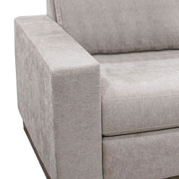 Jeni Modular Armless Chair, 2 Pillows, Solid Wood, Almond Gray Polyester -BM323315